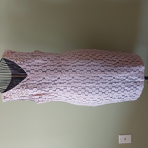 ANNE KLEIN lace dress, size 14, beige color. Like new condition. - Picture 2 of 11